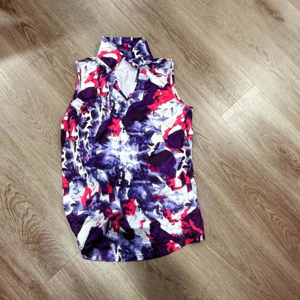 The Limited Floral Sleeveless Mock Neck Top Size S